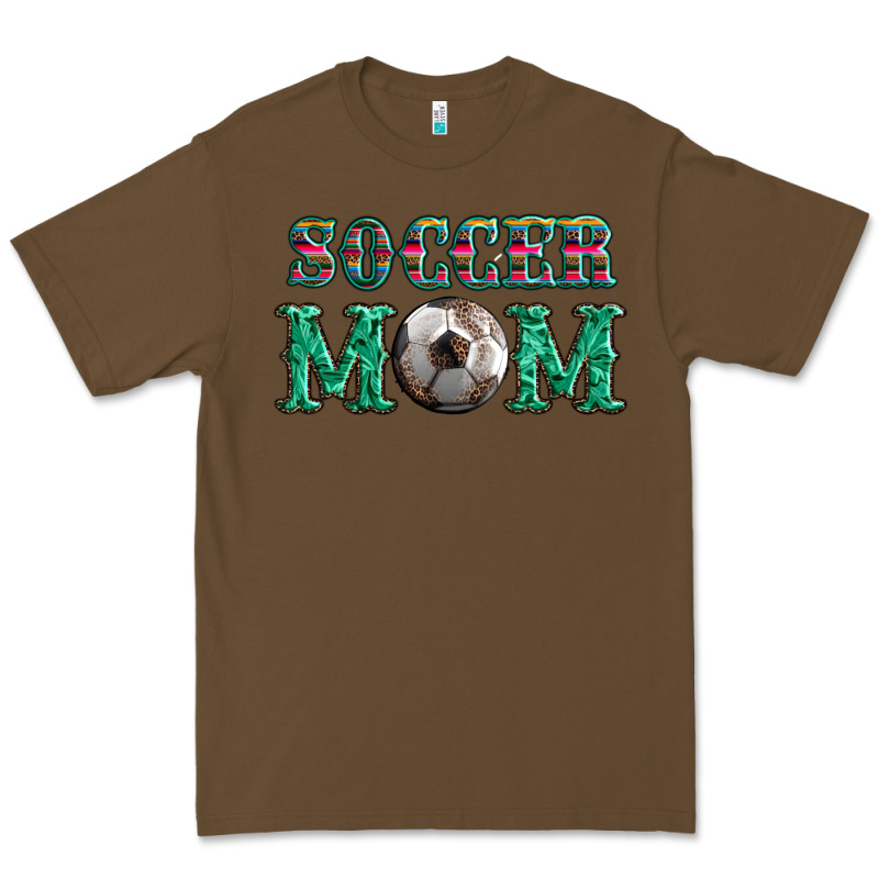 Soccer Mom With Leopard Ball And Serape Leopard Premium Tee by Artiststas | Teevron