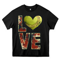 Black softball love Heavy Core Tee - JahusDesignShop