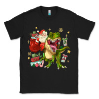 Black Christmas dinosaur Classic Tee - MaliasSmallBusiness