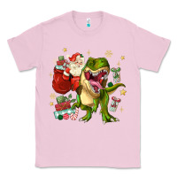 Bubblegum Pink Christmas dinosaur Classic Tee - MaliasSmallBusiness
