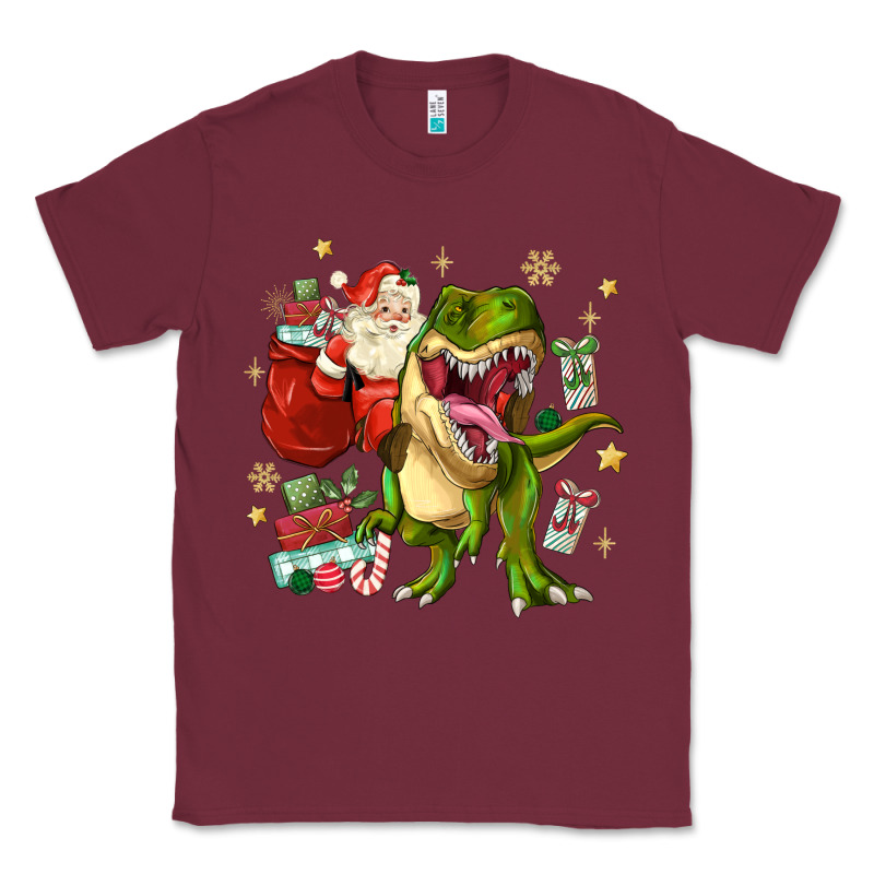 Christmas Dinosaur Classic Tee by MaliasSmallBusiness | Teevron