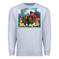 Heather Grey Farm animals 20oz Premium Sweatshirt - OliviaCreatesArt