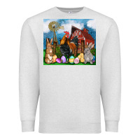 Oatmeal Heather Farm animals 20oz Premium Sweatshirt - OliviaCreatesArt