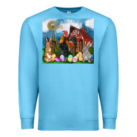Ocean Blue Farm animals 20oz Premium Sweatshirt - OliviaCreatesArt