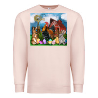 Pale Pink Farm animals 20oz Premium Sweatshirt - OliviaCreatesArt