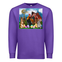 Purple Farm animals 20oz Premium Sweatshirt - OliviaCreatesArt