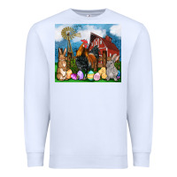 White Farm animals 20oz Premium Sweatshirt - OliviaCreatesArt