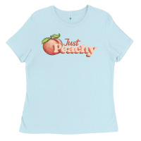 Baby Blue just peachy Ladies Tee - JahusDesignShop