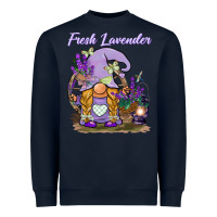 Navy fresh lavender gnome Heavyweight Sweatshirt - BarkalooDesign