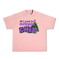 Salmon all i want for christmas is a cure pancreatic canc Urban Heavy Tee - MaliasSmallBusiness