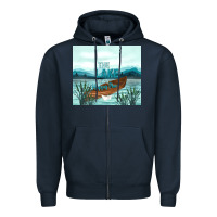 Navy the lake is my happy place Zipper Hoodie - TumblerDesignByShophia