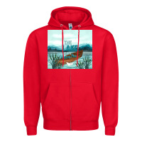 Red the lake is my happy place Zipper Hoodie - TumblerDesignByShophia