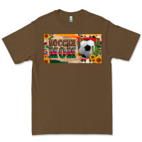 Cacao soccer mom with ball and sunflower cactus serape licanse plate Premium Tee - Artiststas