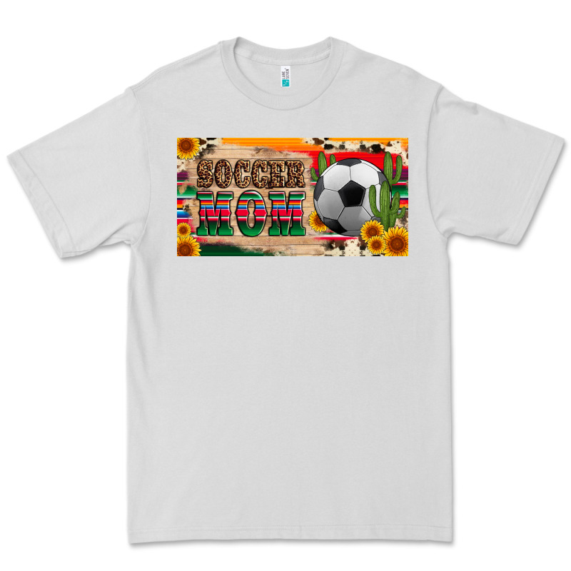 Soccer Mom With Ball And Sunflower Cactus Serape Licanse Plate Premium Tee by Artiststas | Teevron
