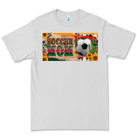 Dove Grey soccer mom with ball and sunflower cactus serape licanse plate Premium Tee - Artiststas