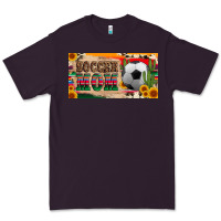 Plum soccer mom with ball and sunflower cactus serape licanse plate Premium Tee - Artiststas