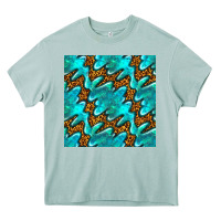 Arona turquoise leopard seamless pattern Heavy Core Tee - BundleAndBundleShop