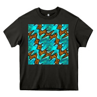 Asphalt turquoise leopard seamless pattern Heavy Core Tee - BundleAndBundleShop