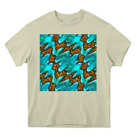 Mossy turquoise leopard seamless pattern Heavy Core Tee - BundleAndBundleShop