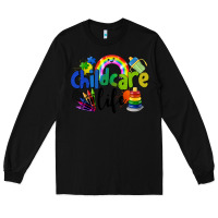Black Childcare Life Long Sleeve Tee - LillyAllenDesigns