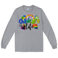 Heather Grey Childcare Life Long Sleeve Tee - LillyAllenDesigns