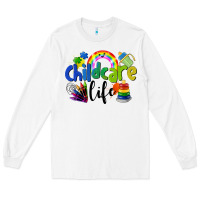 White Childcare Life Long Sleeve Tee - LillyAllenDesigns