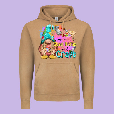I Just Want Stay Home And Craft Vintage Hoodie Designed By Nancycooperartshop