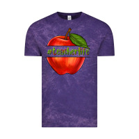 Cloud Purple teacher life with apple Vintage Tee - NancyCooperArtShop