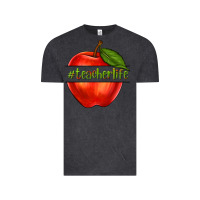 Vintage Black teacher life with apple Vintage Tee - NancyCooperArtShop