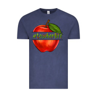 Vintage Denim teacher life with apple Vintage Tee - NancyCooperArtShop