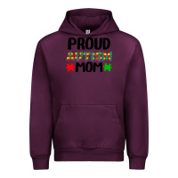 Mauve Wine autism awareness puzzle theme Urban Hoodie - CowhideDigitalArt