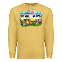 Antique Gold Easter Day camper Premium Sweatshirt - OliviaCreatesArt