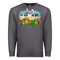 Charcoal Heather Easter Day camper Premium Sweatshirt - OliviaCreatesArt