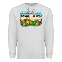 Dove Grey Easter Day camper Premium Sweatshirt - OliviaCreatesArt