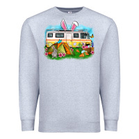 Heather Grey Easter Day camper Premium Sweatshirt - OliviaCreatesArt