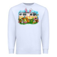 White Easter Day camper Premium Sweatshirt - OliviaCreatesArt