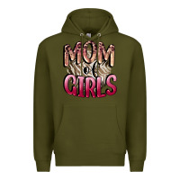 Army Green Mom of Girls Mother's Day Premium Hoodie - CowGirlArtShop
