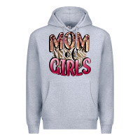 Heather Grey Mom of Girls Mother's Day Premium Hoodie - CowGirlArtShop