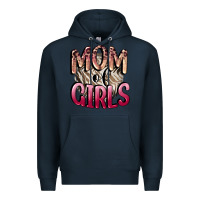 Navy Mom of Girls Mother's Day Premium Hoodie - CowGirlArtShop