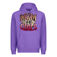Purple Mom of Girls Mother's Day Premium Hoodie - CowGirlArtShop