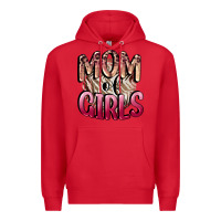 Red Mom of Girls Mother's Day Premium Hoodie - CowGirlArtShop