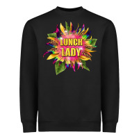 Black lunch lady tie dye sunflower Heavyweight Sweatshirt - BarkalooDesign