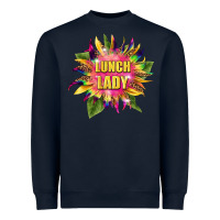 Navy lunch lady tie dye sunflower Heavyweight Sweatshirt - BarkalooDesign