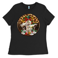 Black christmas martini cocktail party Ladies Tee - AdoDesignShop