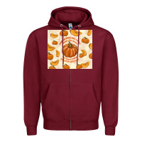 Burgundy pumpkin spice fall leaves Zipper Hoodie - TumblerDesignByShophia