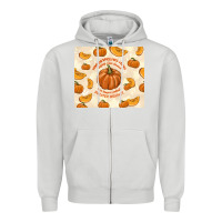 Dove Grey pumpkin spice fall leaves Zipper Hoodie - TumblerDesignByShophia