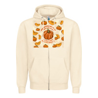 Sandshell pumpkin spice fall leaves Zipper Hoodie - TumblerDesignByShophia