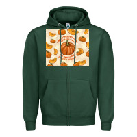 Sports Green pumpkin spice fall leaves Zipper Hoodie - TumblerDesignByShophia