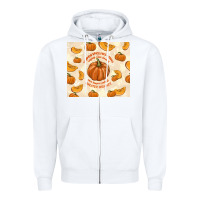White pumpkin spice fall leaves Zipper Hoodie - TumblerDesignByShophia