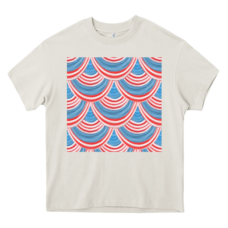American Flag Seamless Pattern Heavy Core Tee by BundleAndBundleShop | Teevron